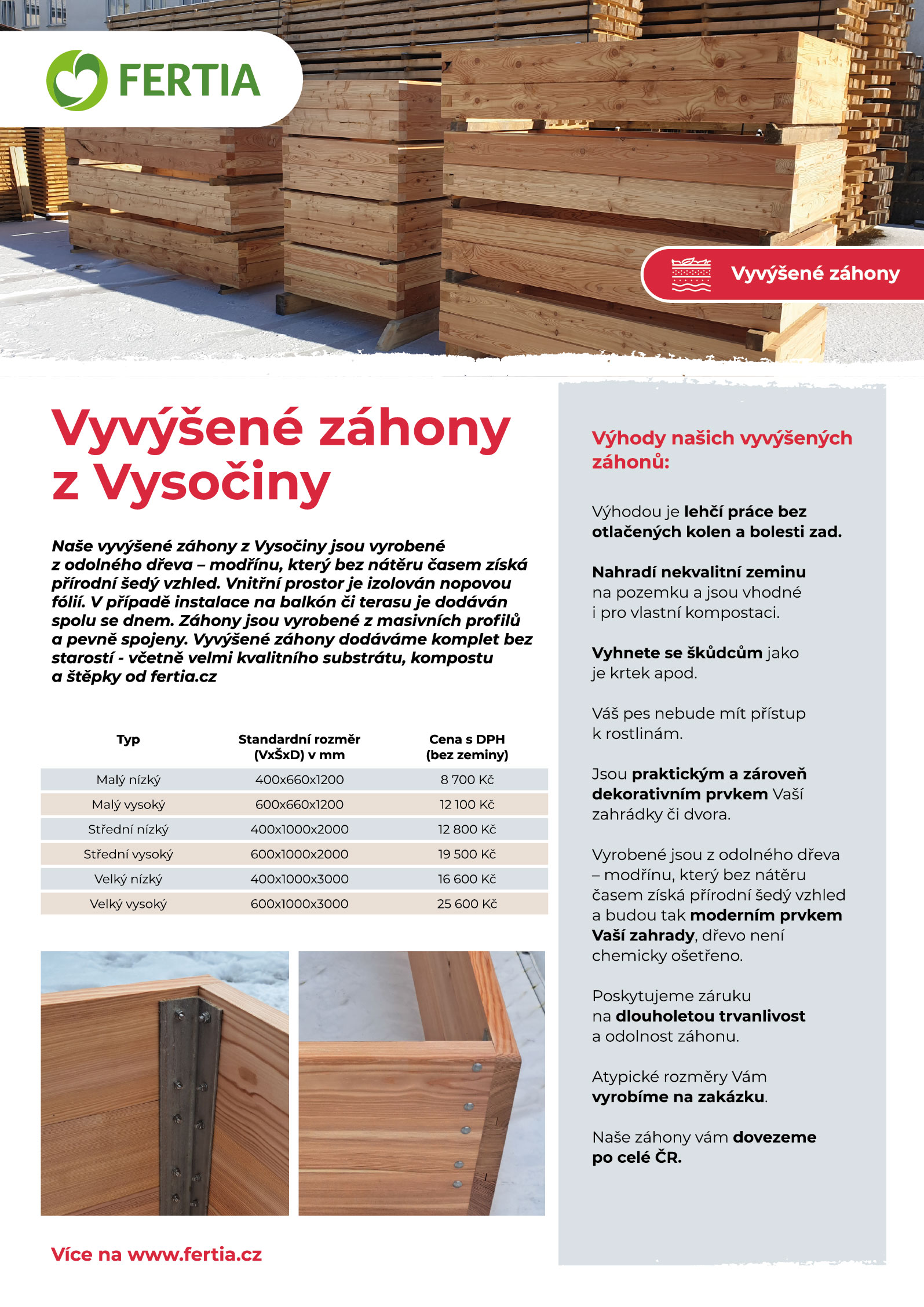 Náhled produktového listu Vyvýšené záhony 2026